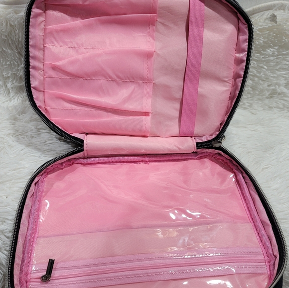 Juicy Couture Black & Rhinestones Logo Cosmetic  Bag, Makeup Case, Toiletry Bag - Picture 4 of 7